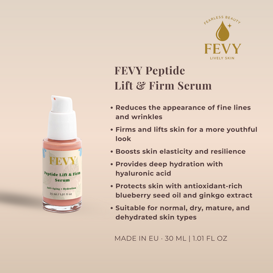 FEVY Peptide Lift & Firm Serum – Anti-Aging Peptide Serum with Deep Hydration ✨💧