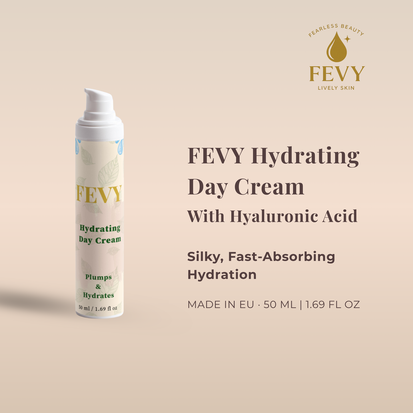 FEVY Hydrating Day Cream With Hyaluronic Acid -50ml