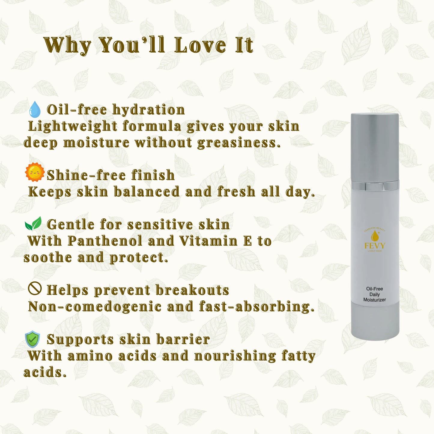FEVY Clear Glow Moisturizer – Oil-Free Hydration for Oily Skin